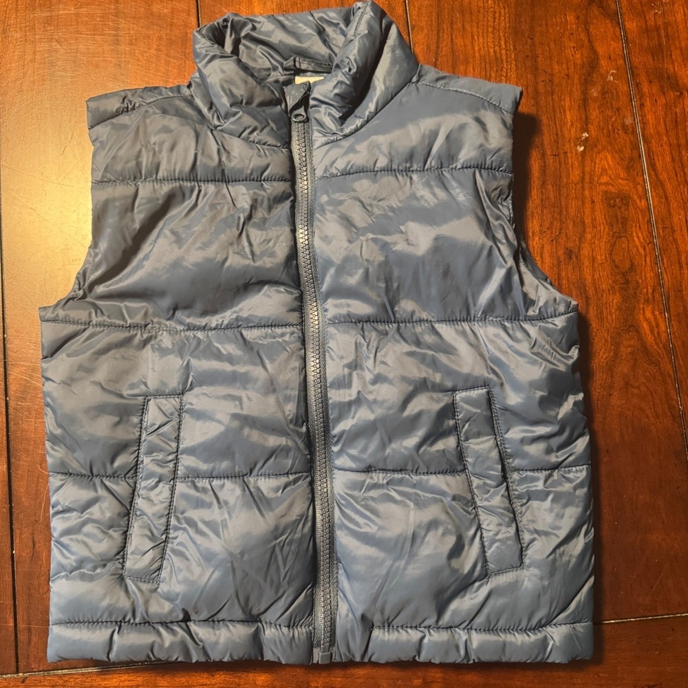 Xersion Kids Boys‎ XS (6/7) Blue Puffer Vest Sleeveless Full Zip Padded